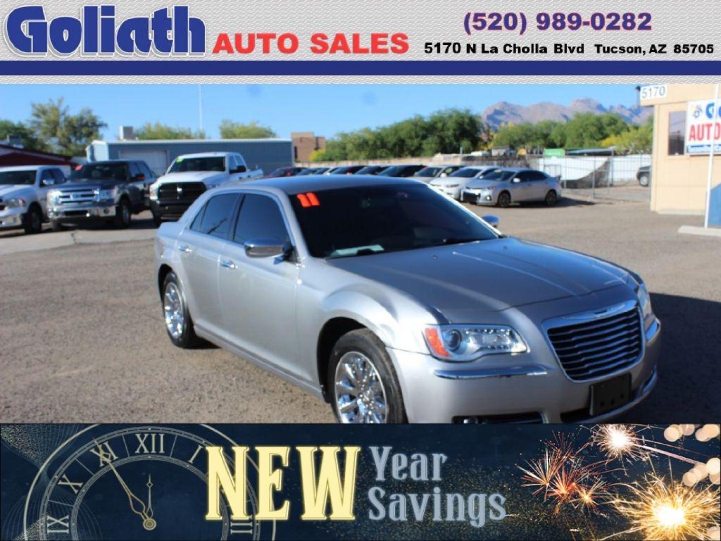 2011 Chrysler 300 Limited RWD (2C3CA5CG5BH) with an 3.6L V6 SOHC 24V engine, 5-Speed Automatic transmission, located at 5170 N La Cholla Blvd, Tucson, AZ, 85705, (520) 989-0282, 32.228245, -111.011742 - 2011 Chrysler 300 - Photo#0