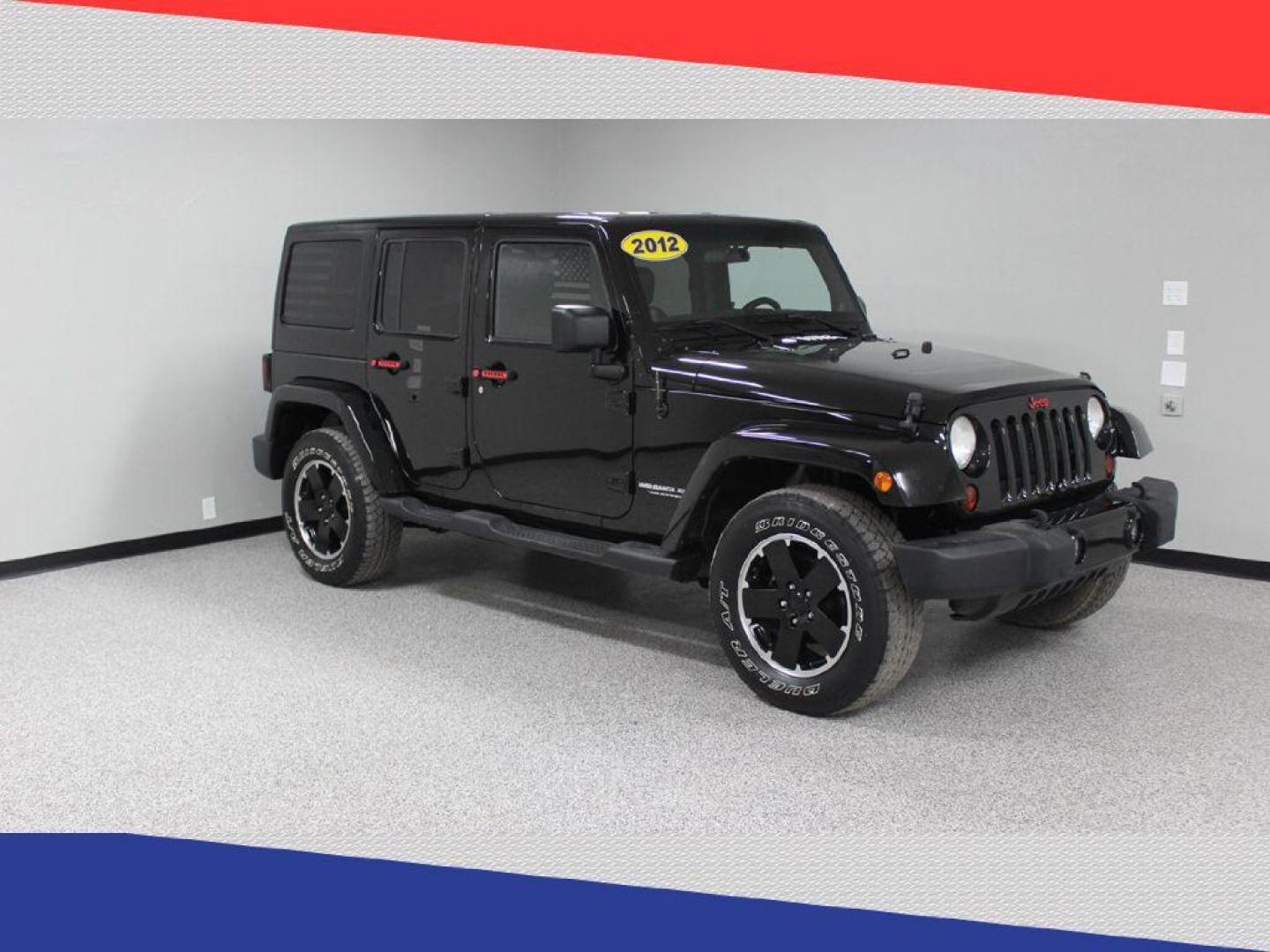 2012 Jeep Wrangler Unlimited Sahara 4WD (1C4BJWEG9CL) with an 3.6L V6 DOHC 24V FFV engine, Automatic transmission, located at 5170 N La Cholla Blvd, Tucson, AZ, 85705, (520) 989-0282, 32.228245, -111.011742 - 2012 Jeep Wrangler - Photo#1